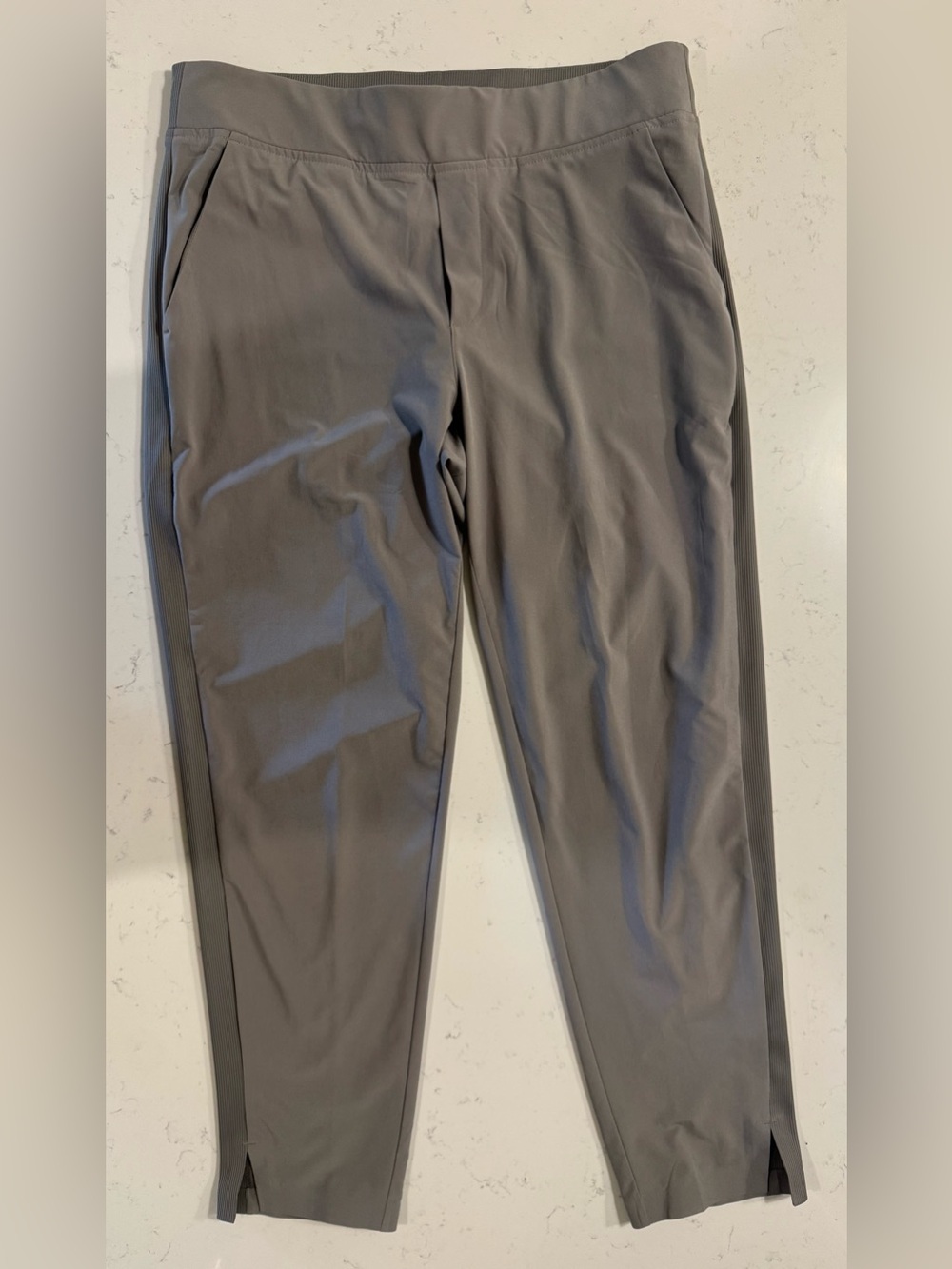 Athleta Brooklyn Ankle Pants Gray Mid Rise Stretch Size 10 - Picture 2 of 9